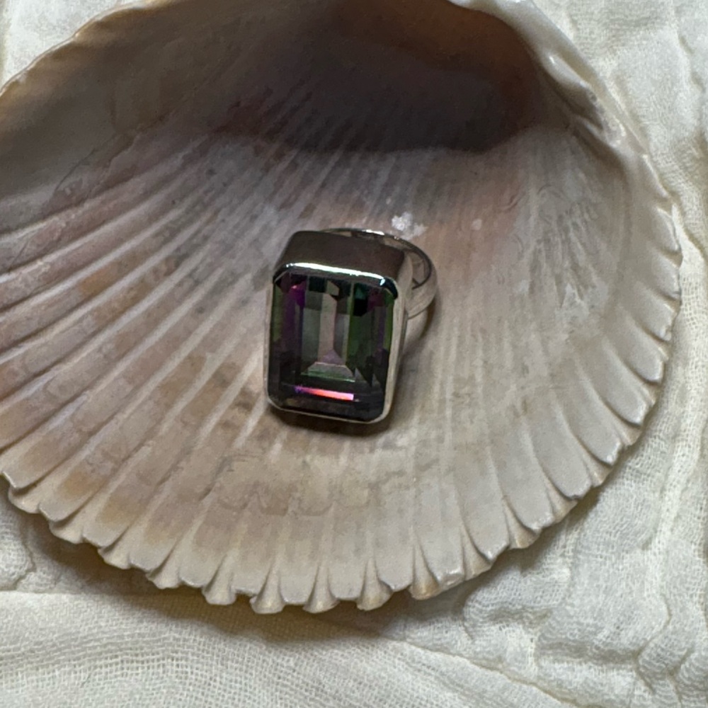Mystic Topaz Sterling Silver Ring - Picture 2 of 8